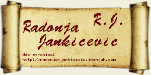 Radonja Jankićević vizit kartica